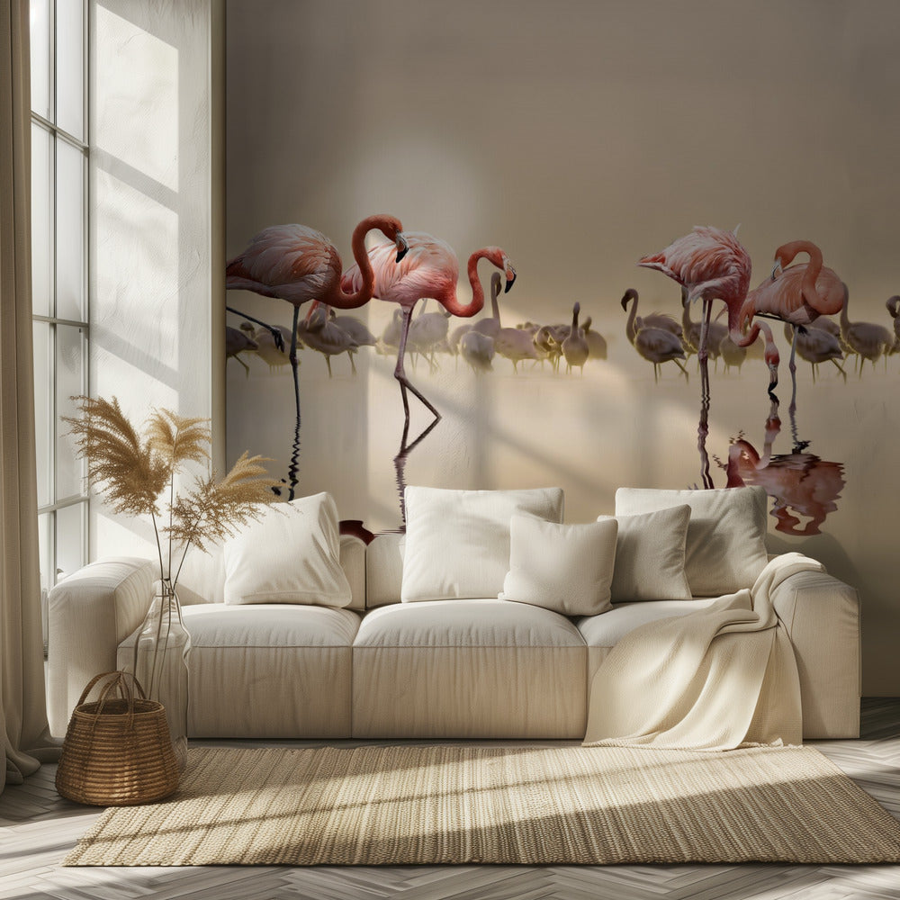 FLAMINGOT | Valokuvatapetit
