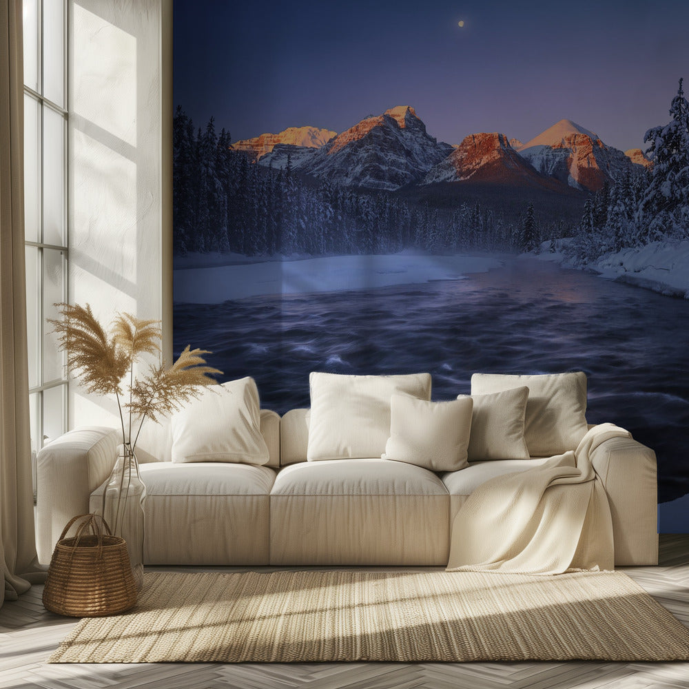 Talvinen Kanadan Kalliovuoret | Valokuvatapetit