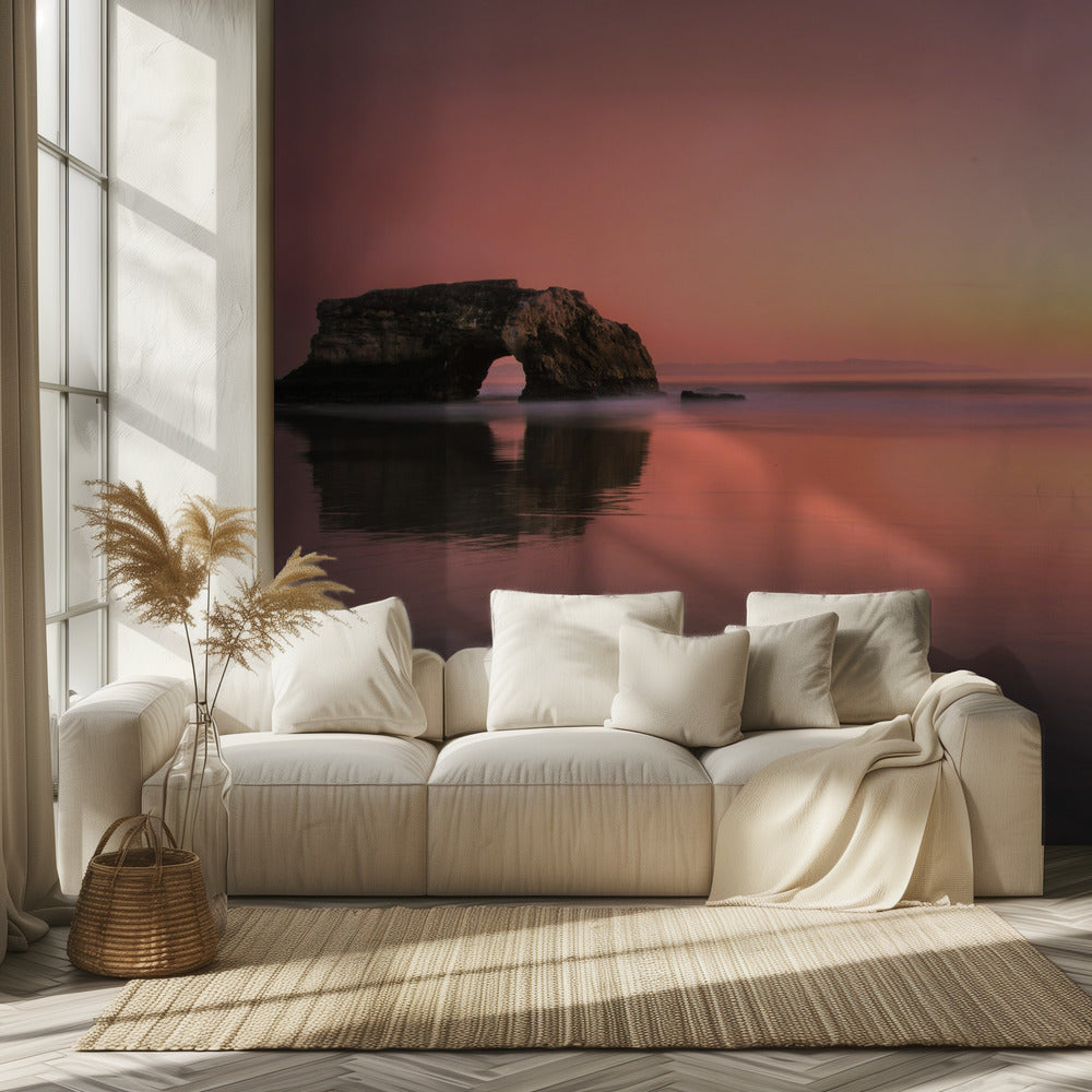 Auringonlasku luonnonsillalla-2 | Valokuvatapetit