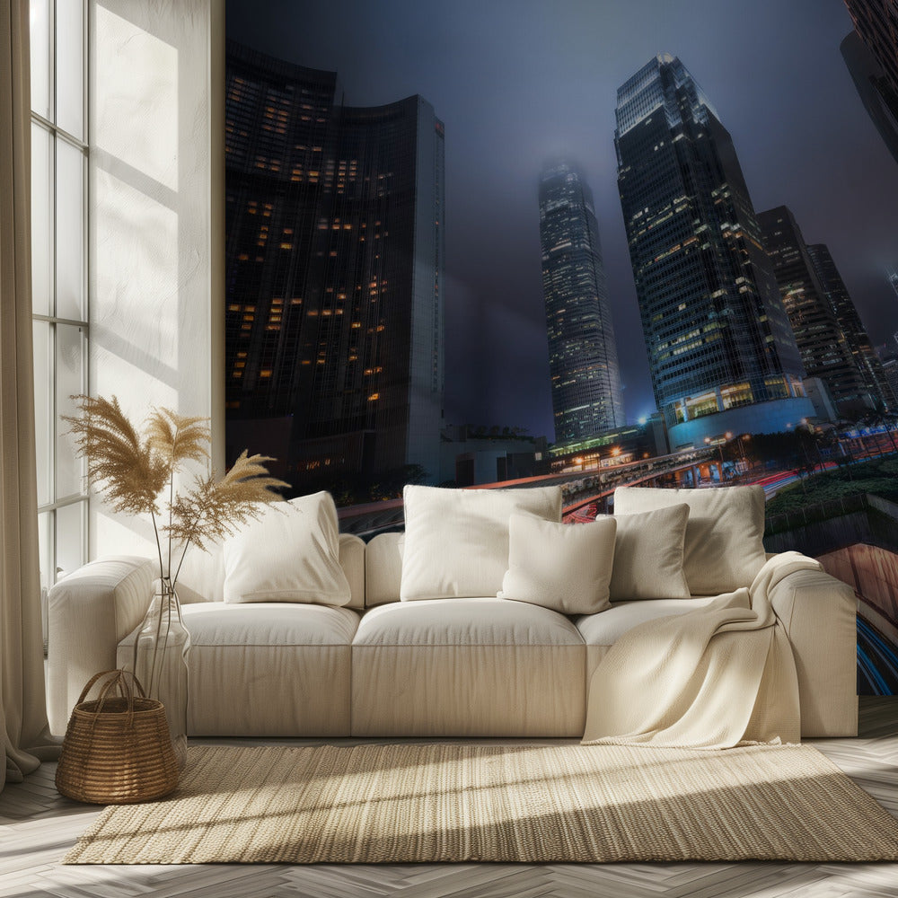 Luci della città di Hong Kong | Carta da Parati Fotografica