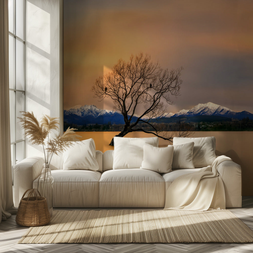 Morgengløden over Wanaka-søen | Fototapeter