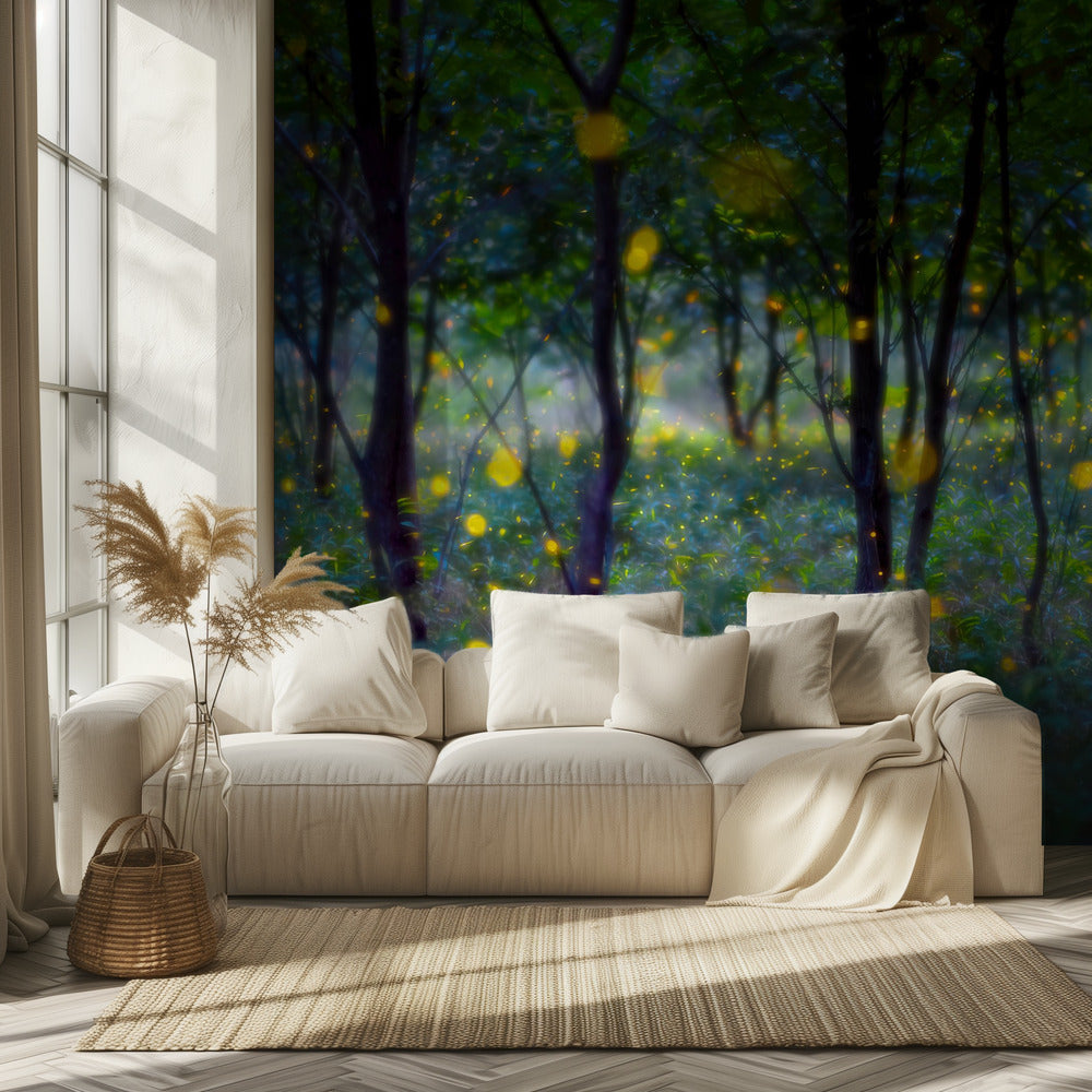 Luciérnagas mágicas | Papel Pintado Fotográfico