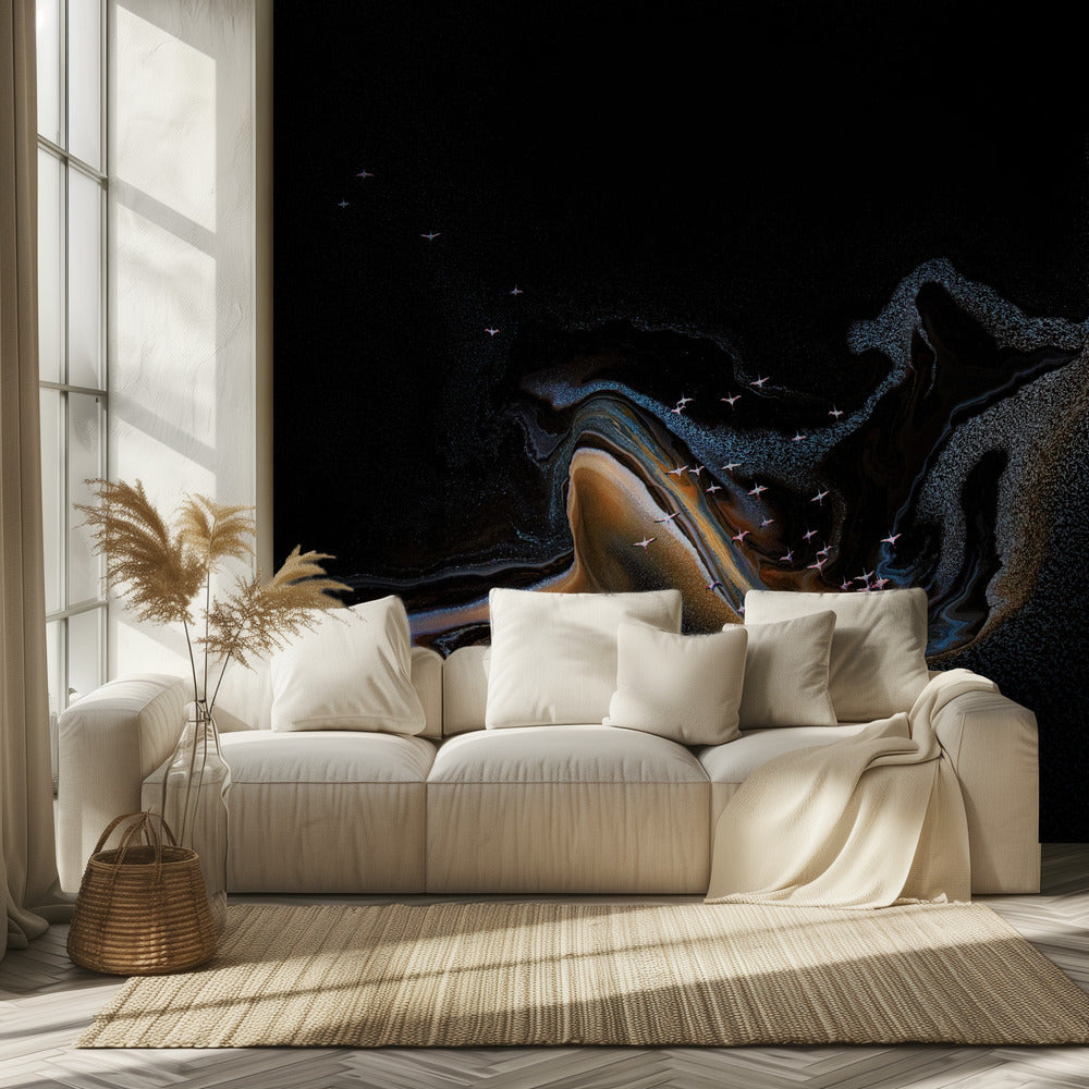 Flamingo järven yli | Valokuvatapetit