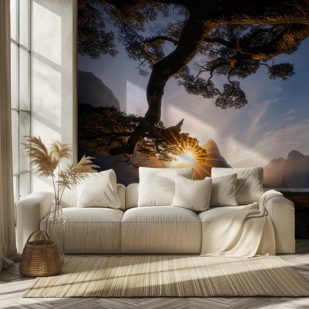 Aurinkoinen päivä Milford Soundissa | Valokuvatapetit