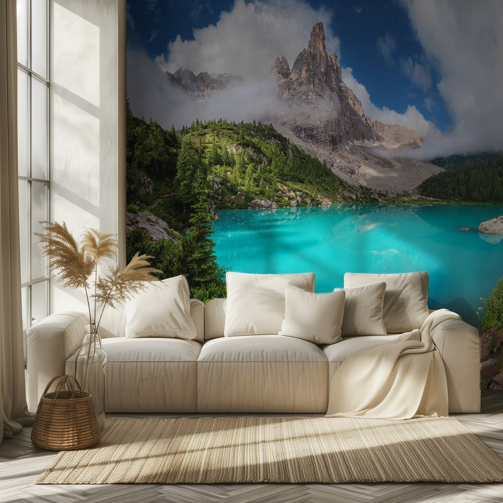 Veneto - Sorapis-järven panoraama | Valokuvatapetit