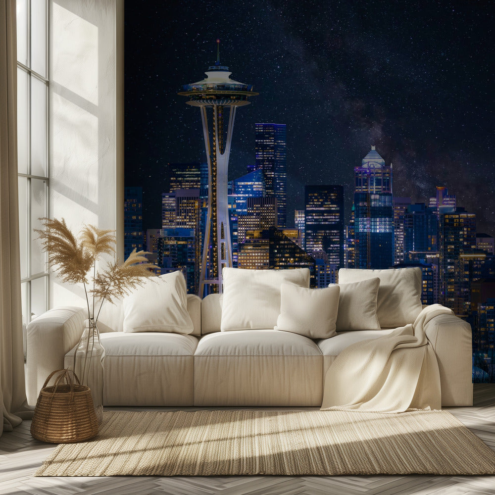 Noche en Seattle | Papel Pintado Fotográfico