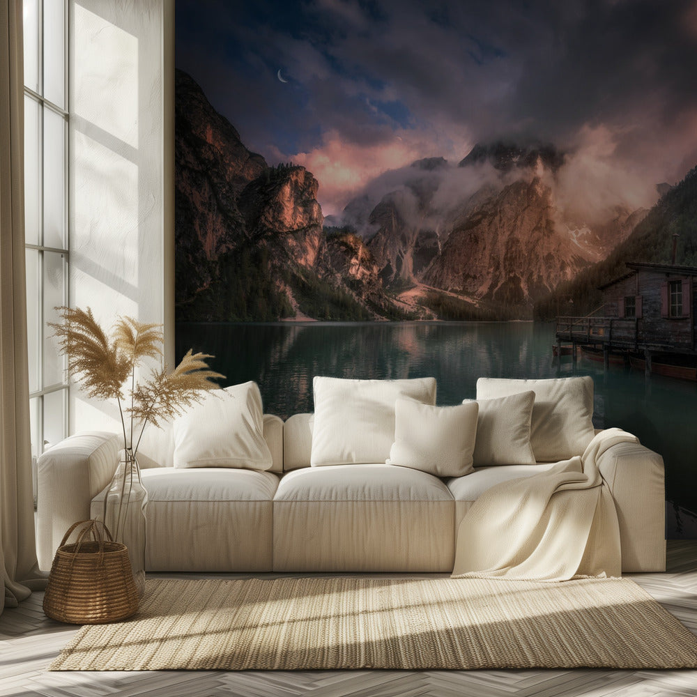 Braies-järvi, Dolomiitit | Valokuvatapetit