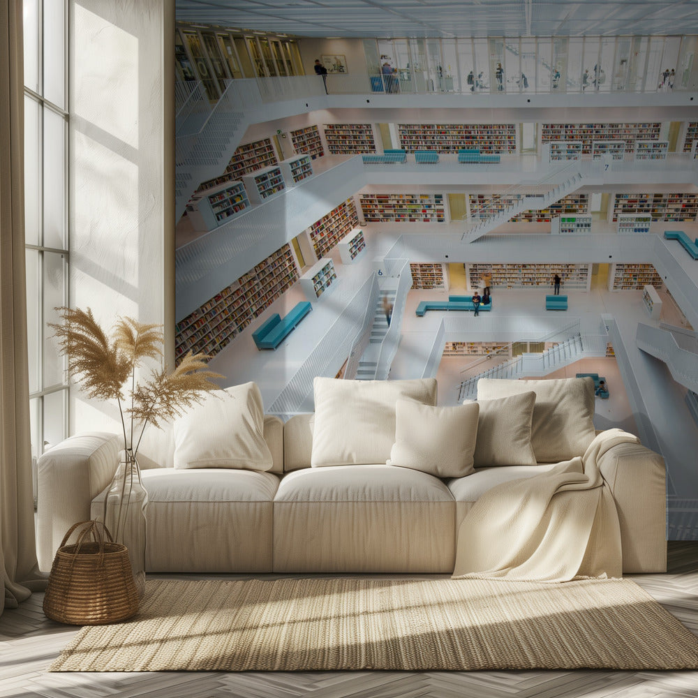 Bibliothek Stuttgart | Fototapeten