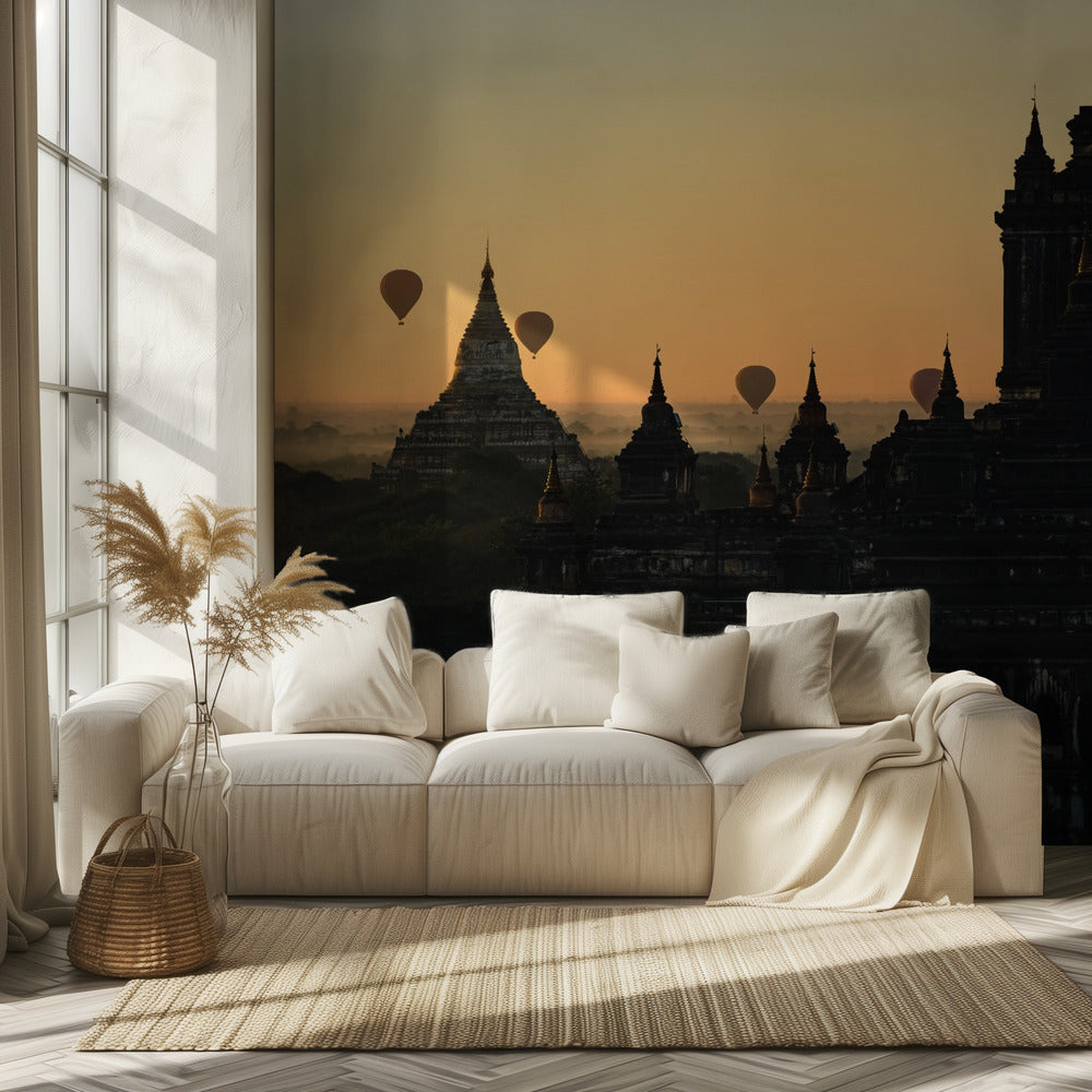 Alba a Bagan | Carta da Parati Fotografica