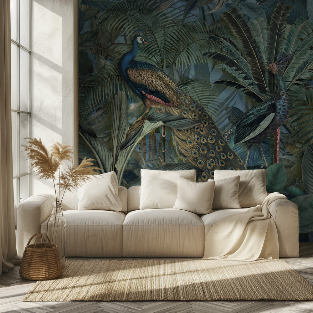 Jungle Birds Garden No2 | Wallpaper