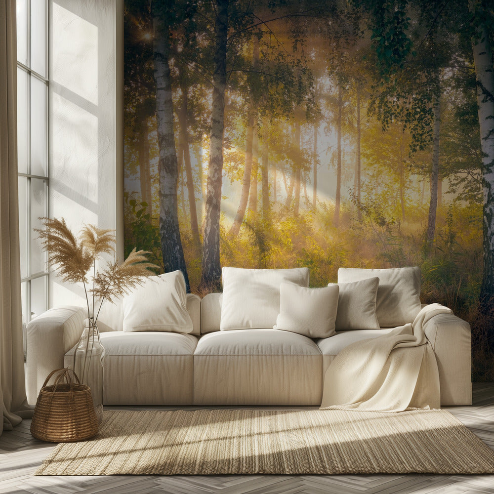 Kultaa metsässä | Valokuvatapetit