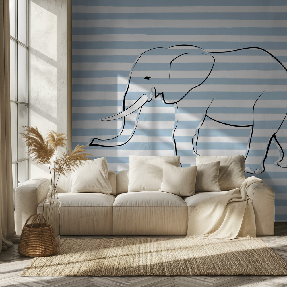 Stripe Elephant | Wallpaper