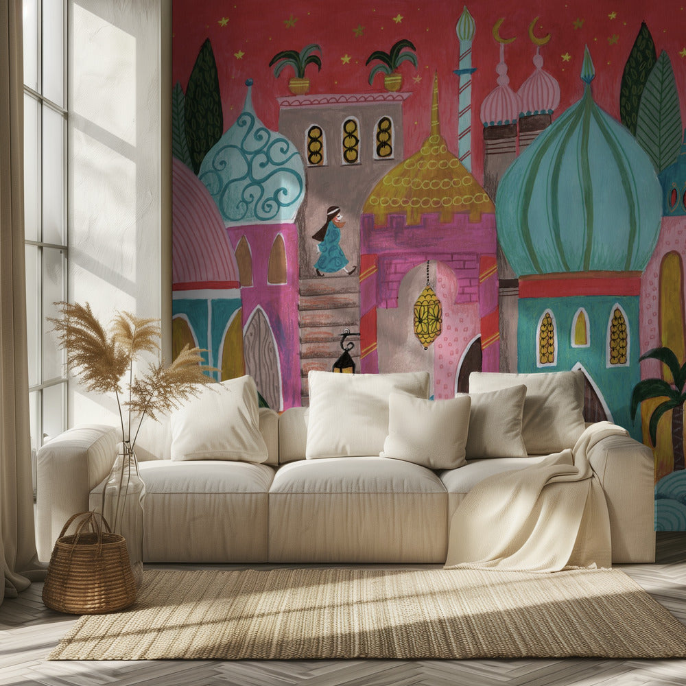Pink Oriental city of Bethlehem | Wallpaper