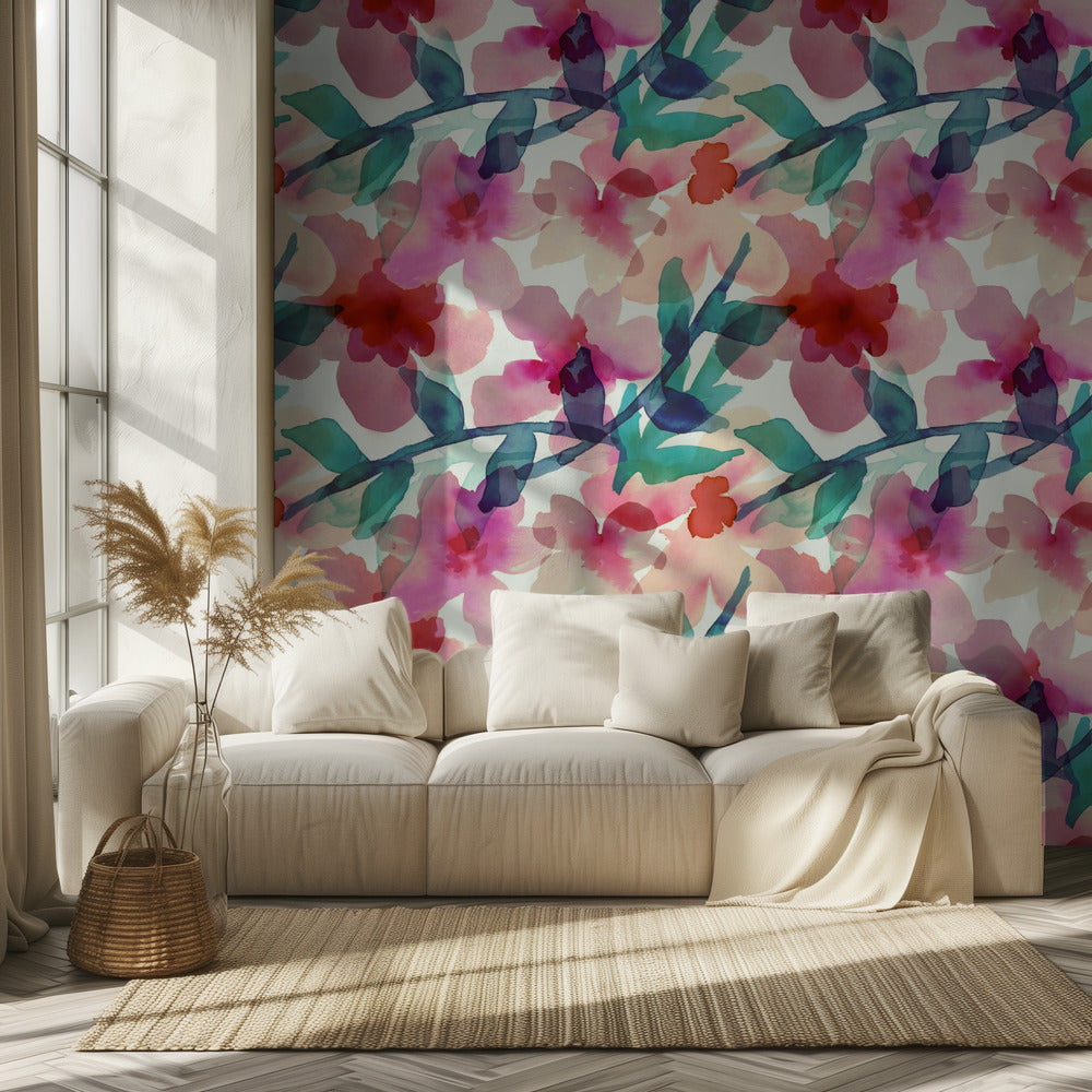 Floral Parade II | Wallpaper