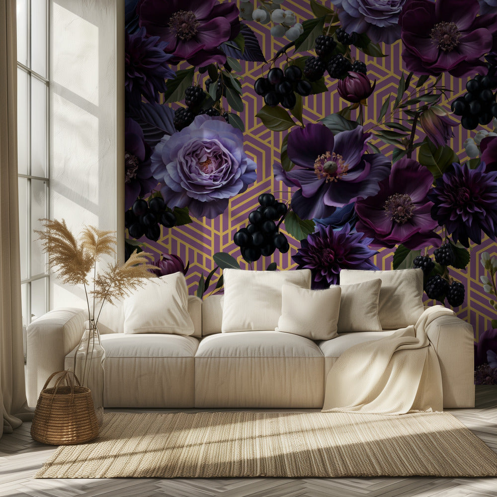 Gothic _Gold Pruple | Wallpaper
