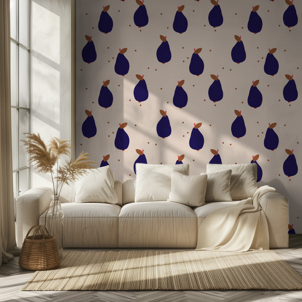 Glade pærer (mønsterdesign) | Fototapeter