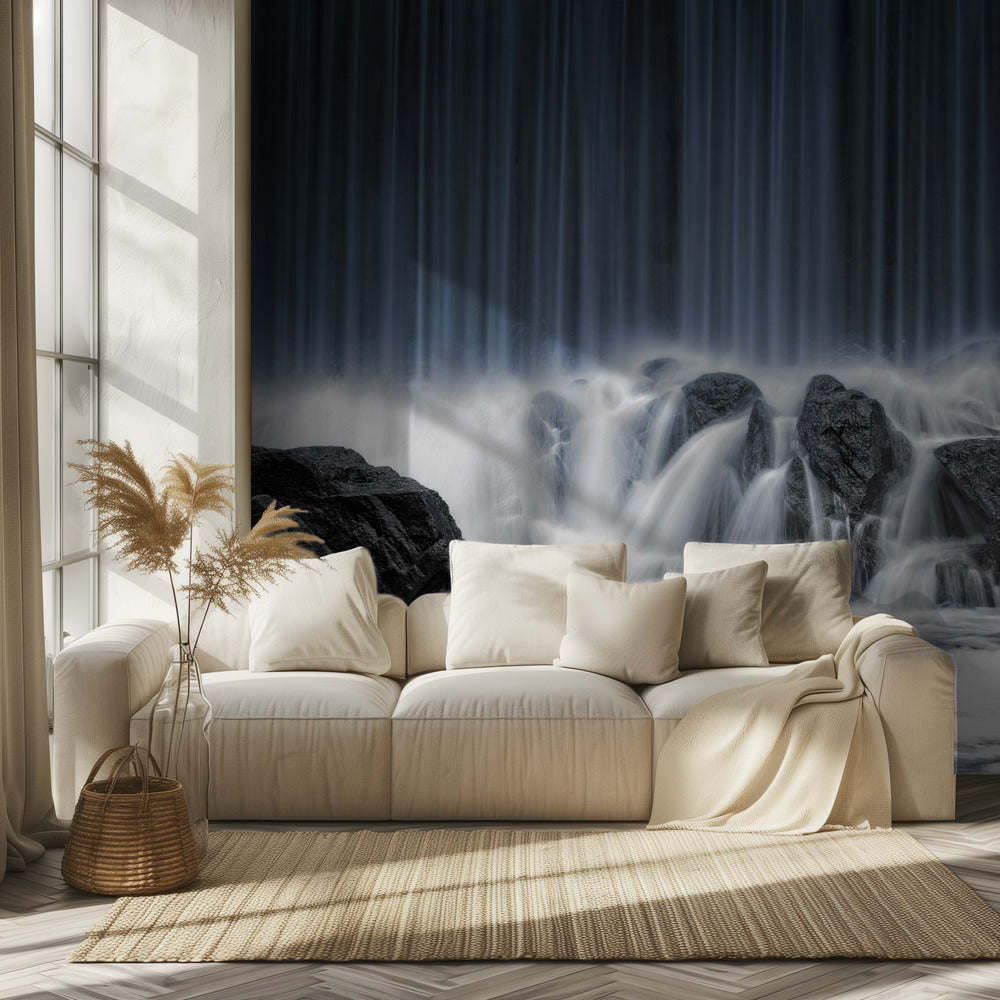 Sininen esirippu | Valokuvatapetit