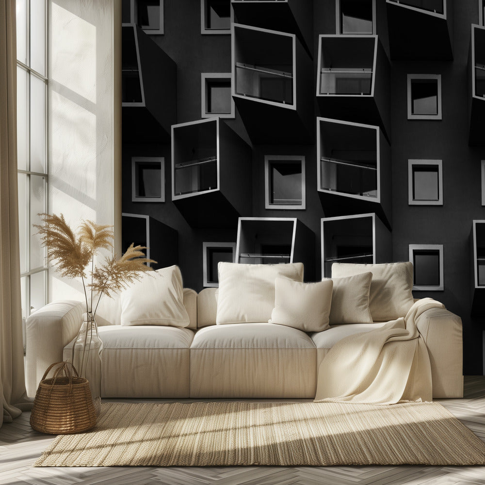 Życie w pudełkach | Fototapeta