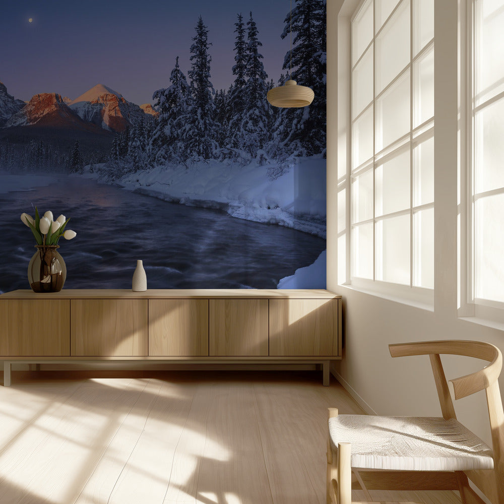 Talvinen Kanadan Kalliovuoret | Valokuvatapetit