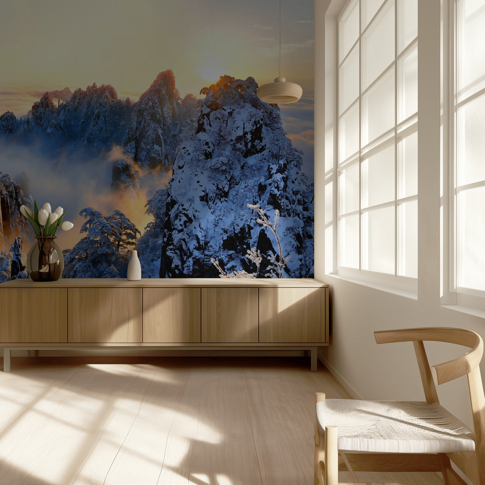 Auringonnousu Huang Shan -vuorella | Valokuvatapetit