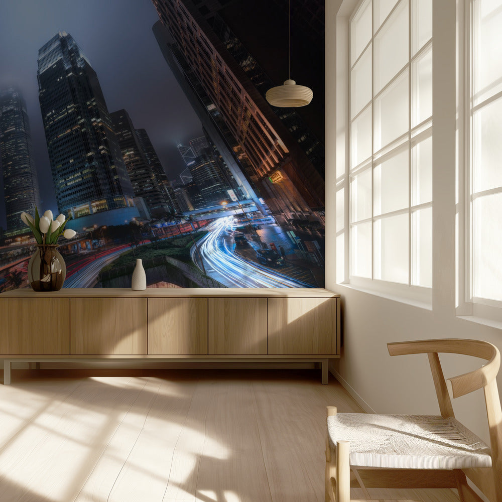 Luci della città di Hong Kong | Carta da Parati Fotografica