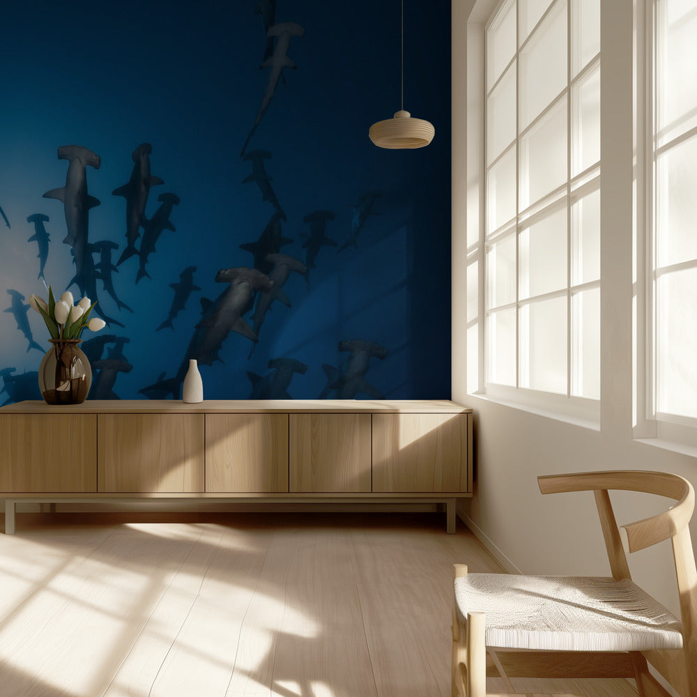 Tiburón martillo - Fotografía submarina | Papel Pintado Fotográfico