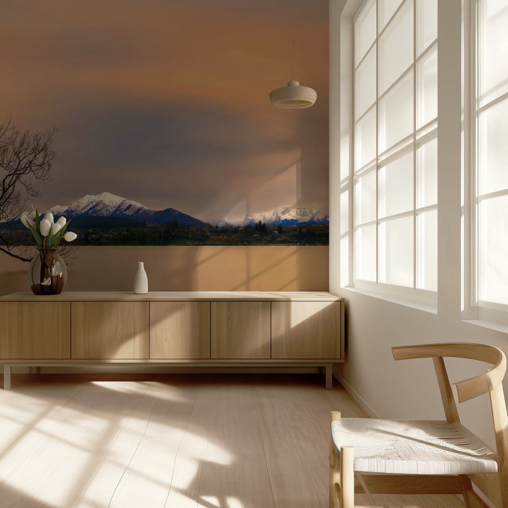 Morgengløden over Wanaka-søen | Fototapeter