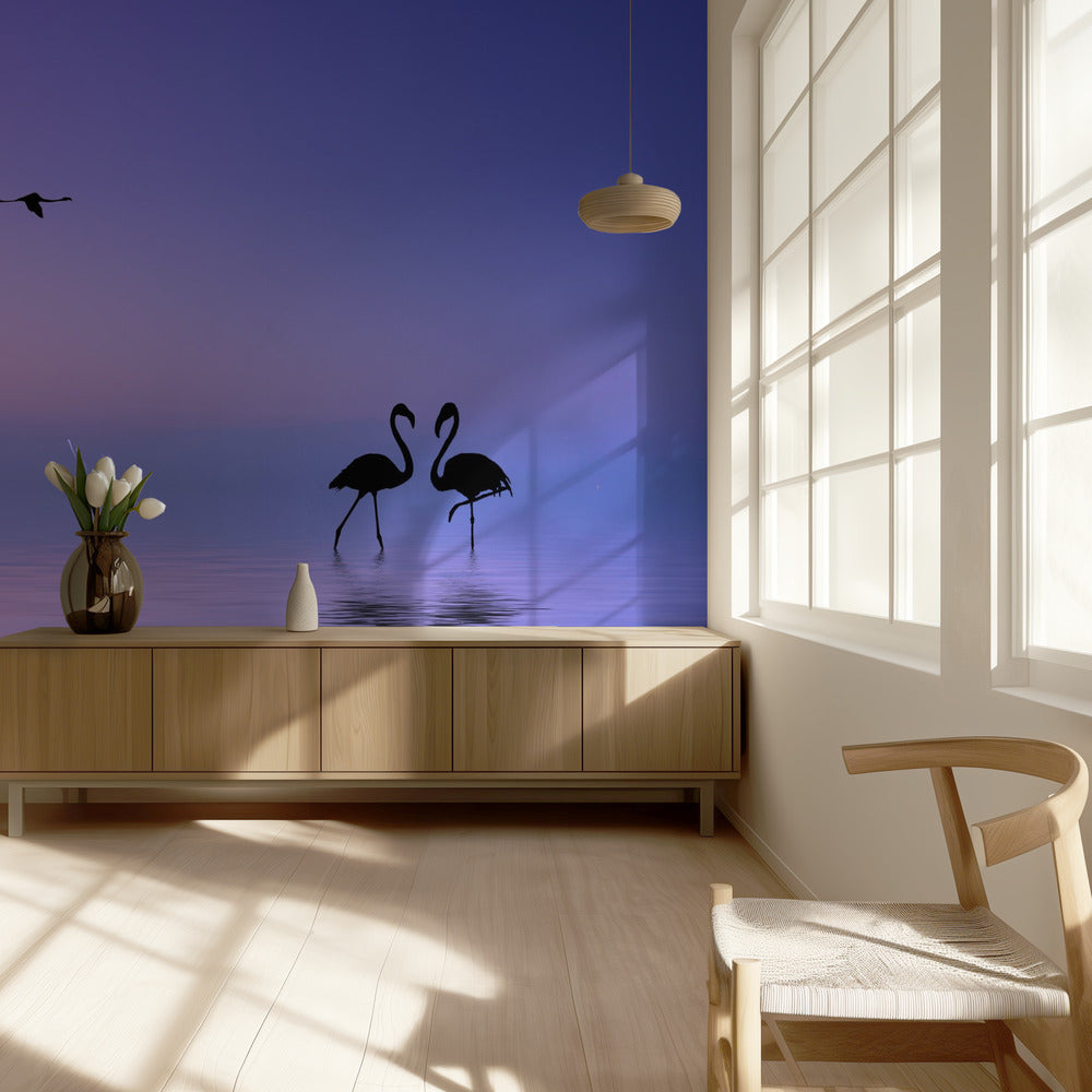 Lentävä flamingo | Valokuvatapetit