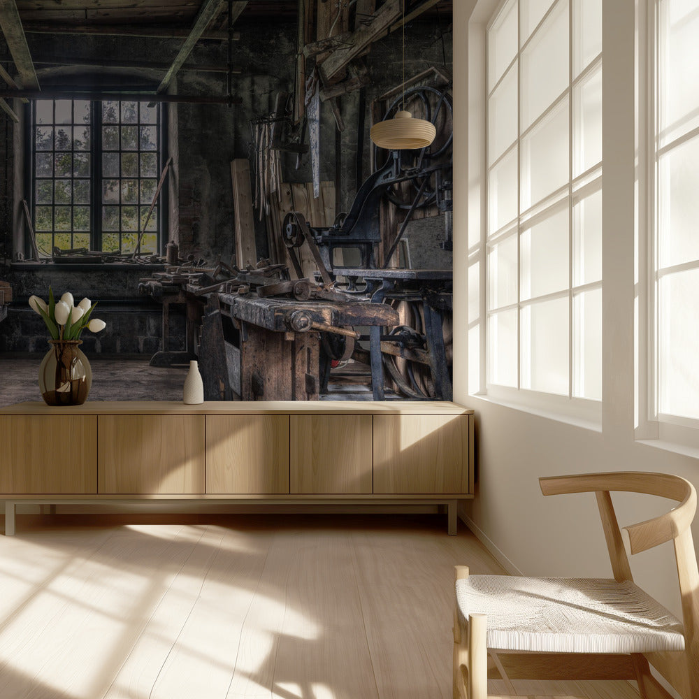 El taller del carpintero | Papel Pintado Fotográfico