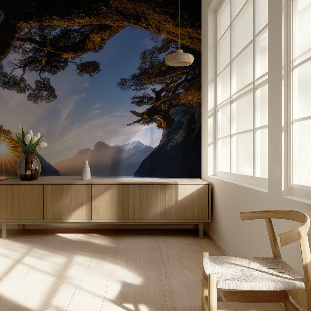 Aurinkoinen päivä Milford Soundissa | Valokuvatapetit