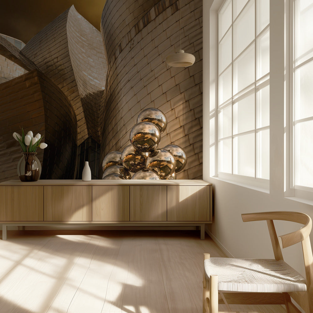 Refleksje nad sferami (Seria Guggenheim Bilbao) | Fototapeta