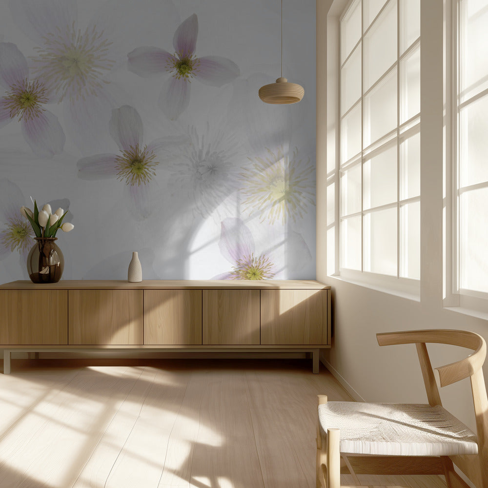 Arte de clemátide | Papel Pintado Fotográfico