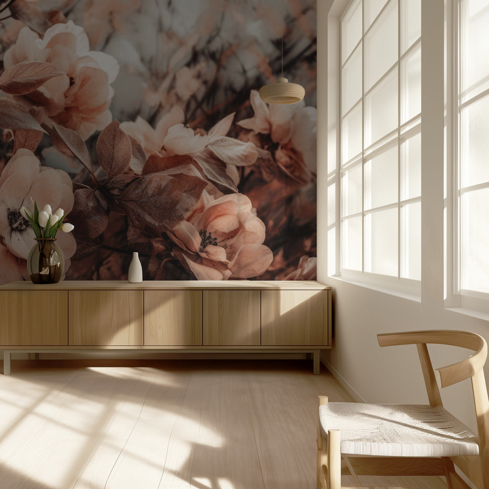Coral Wild Peony | Wallpaper