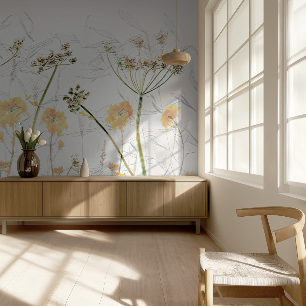 Arte de flores de primavera | Papel Pintado Fotográfico