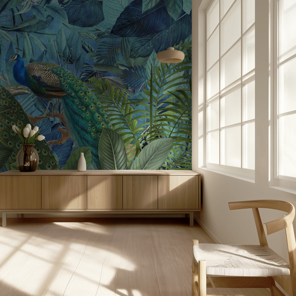 Jungle Birds Garden No1 | Wallpaper