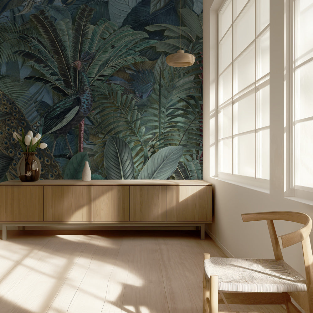 Jungle Birds Garden No2 | Wallpaper