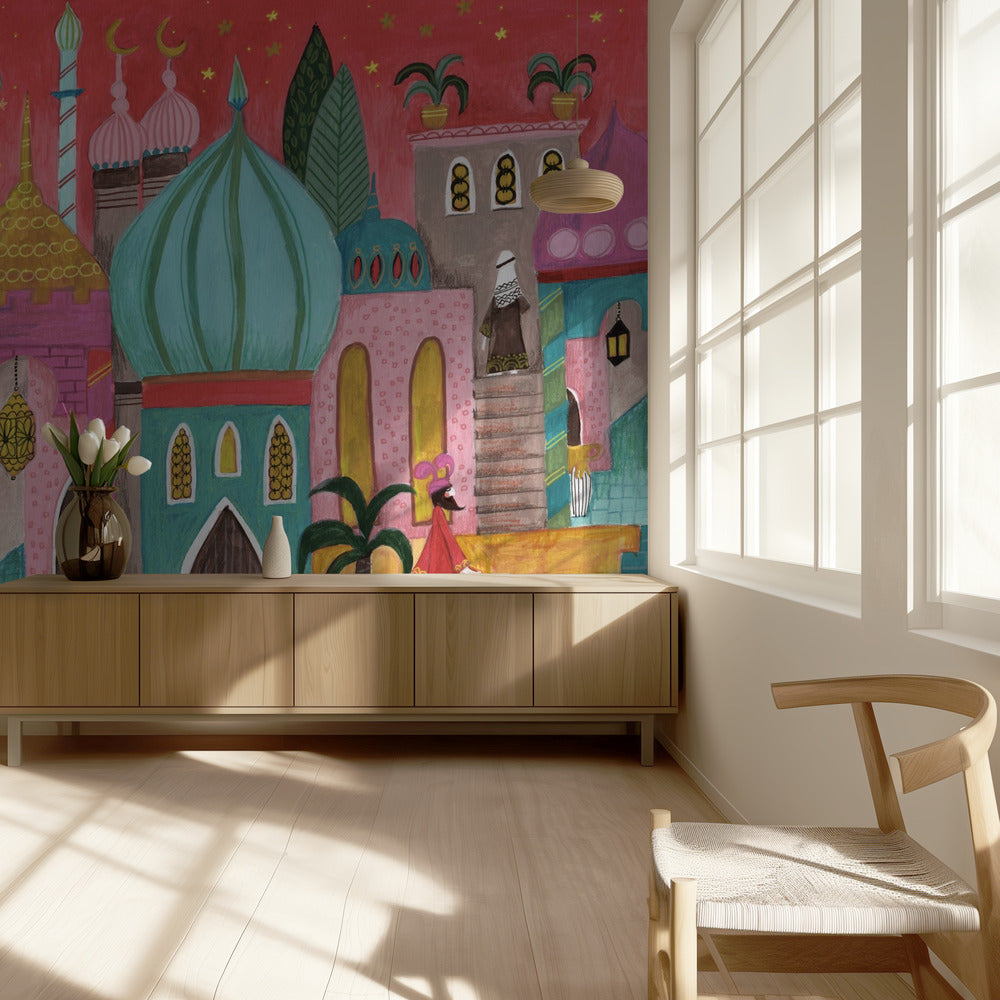 Różowe orientalne miasto Betlejem | Fototapeta