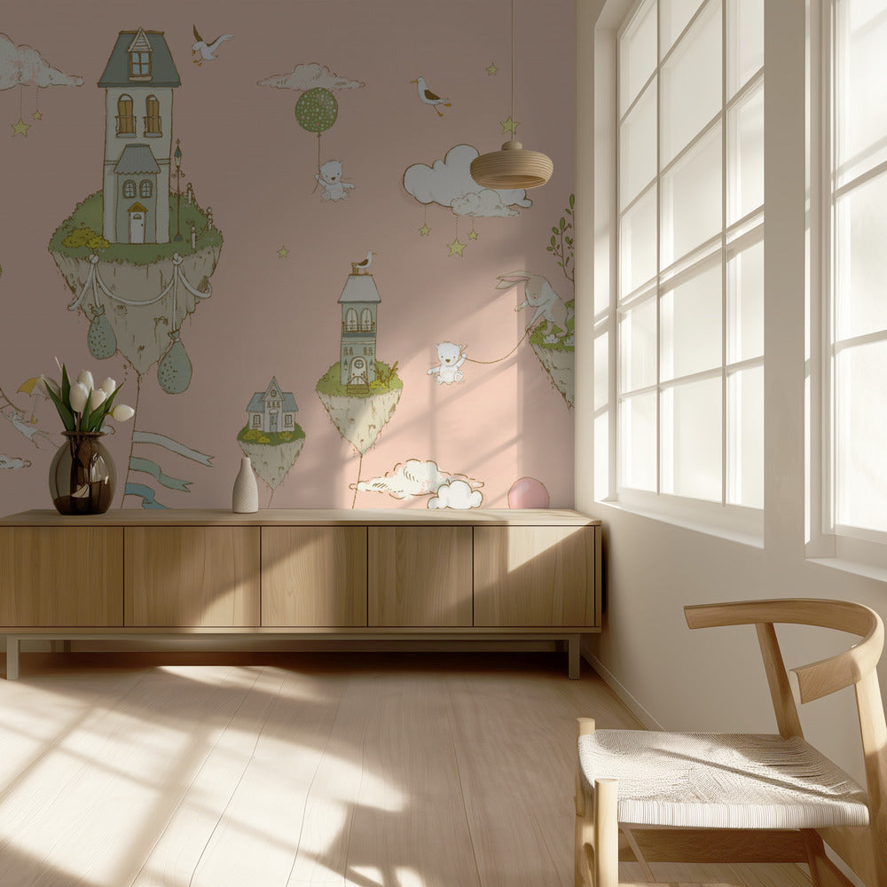 Floating Islands_Peachy | Wallpaper