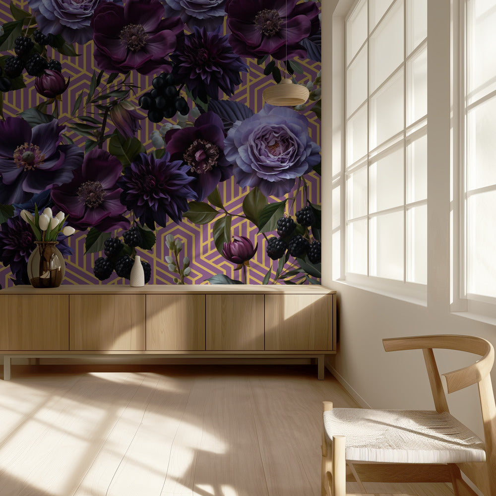 Gothique _Or Violet | Papier Peint Photo