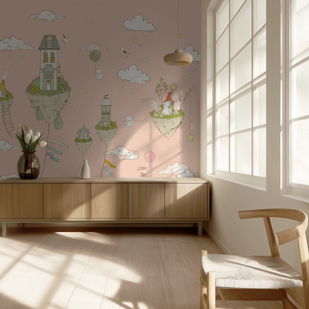 Floating Islands_Peachy | Wallpaper