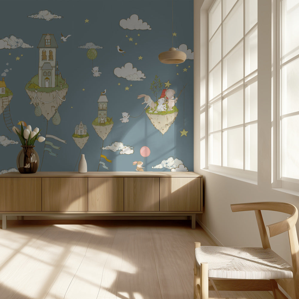 Floating Islands_NightBlue | Wallpaper