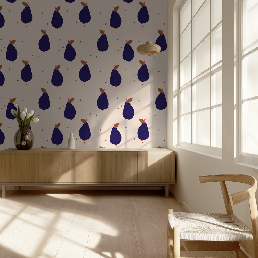 Glade pærer (mønsterdesign) | Fototapeter