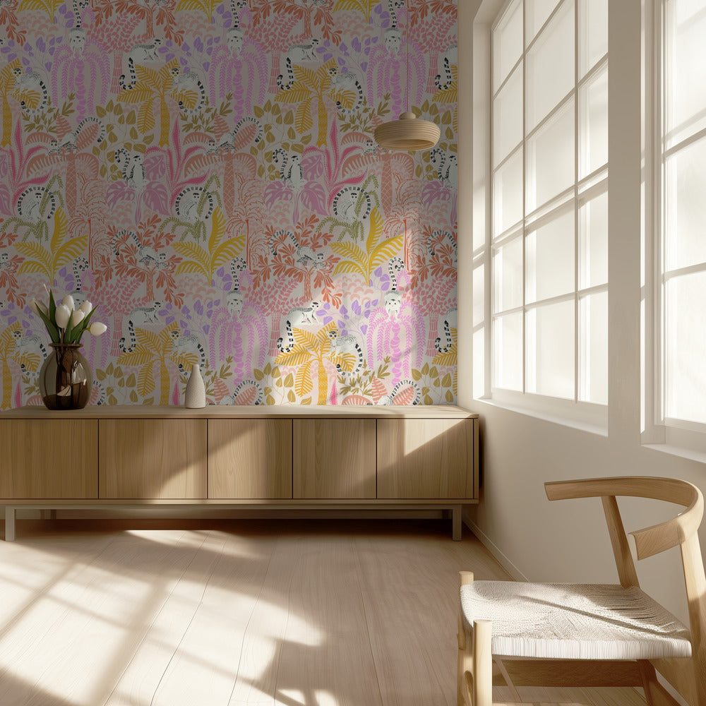 Jungle adventure sunny day pattern | Wallpaper
