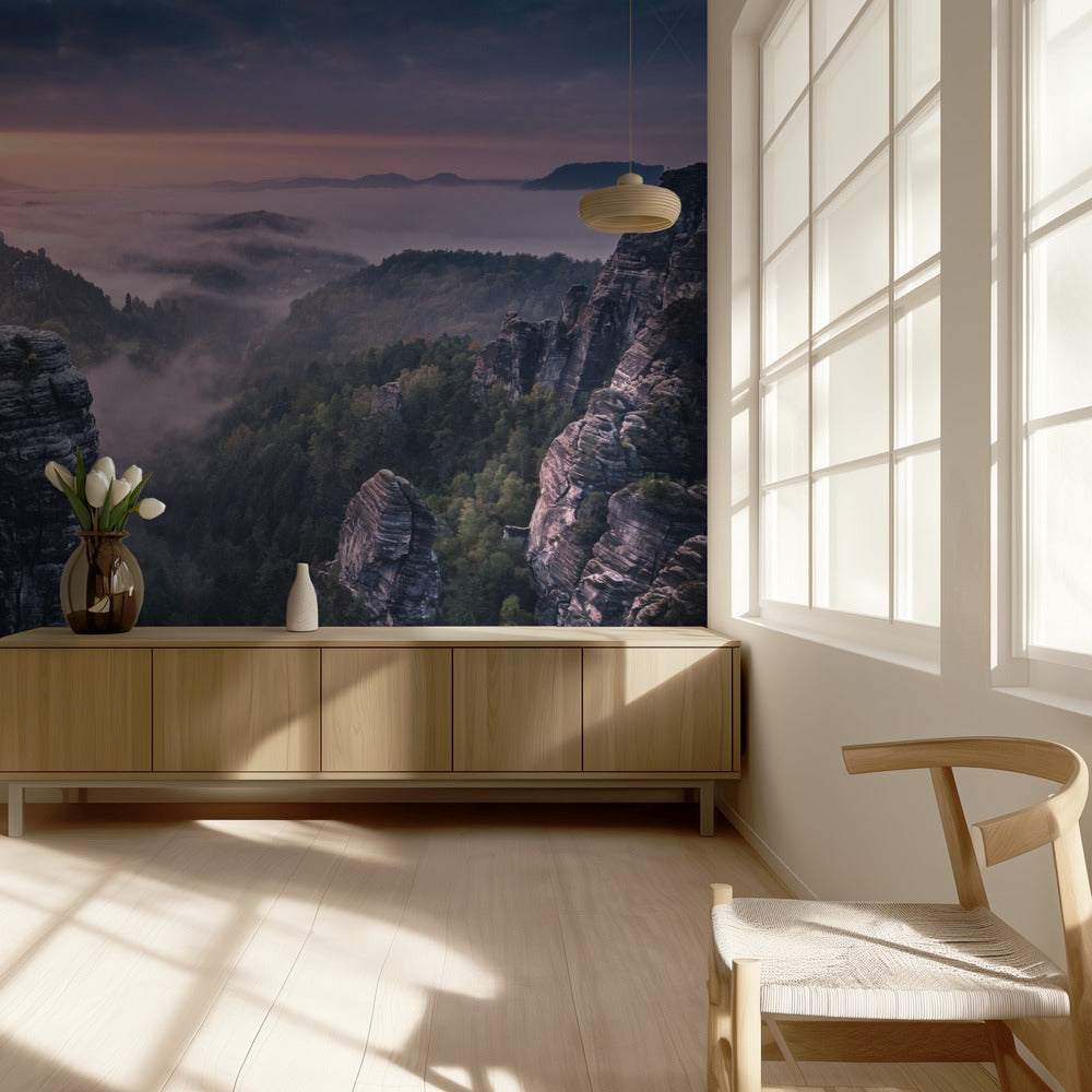 Auringonnousu kallioilla | Valokuvatapetit