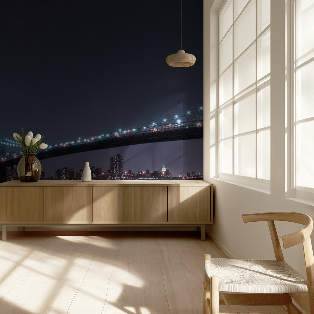 Horizonte de Manhattan y Puente de Brooklyn | Papel Pintado Fotográfico