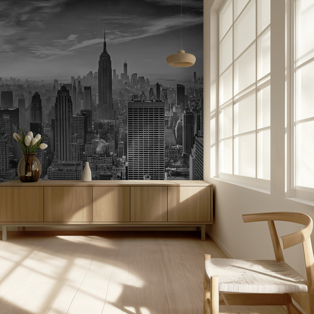 Ciudad Gótica Brumosa | Papel Pintado Fotográfico