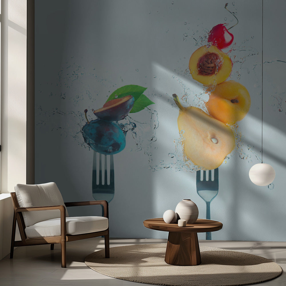 Obstsalat zubereiten | Fototapeten