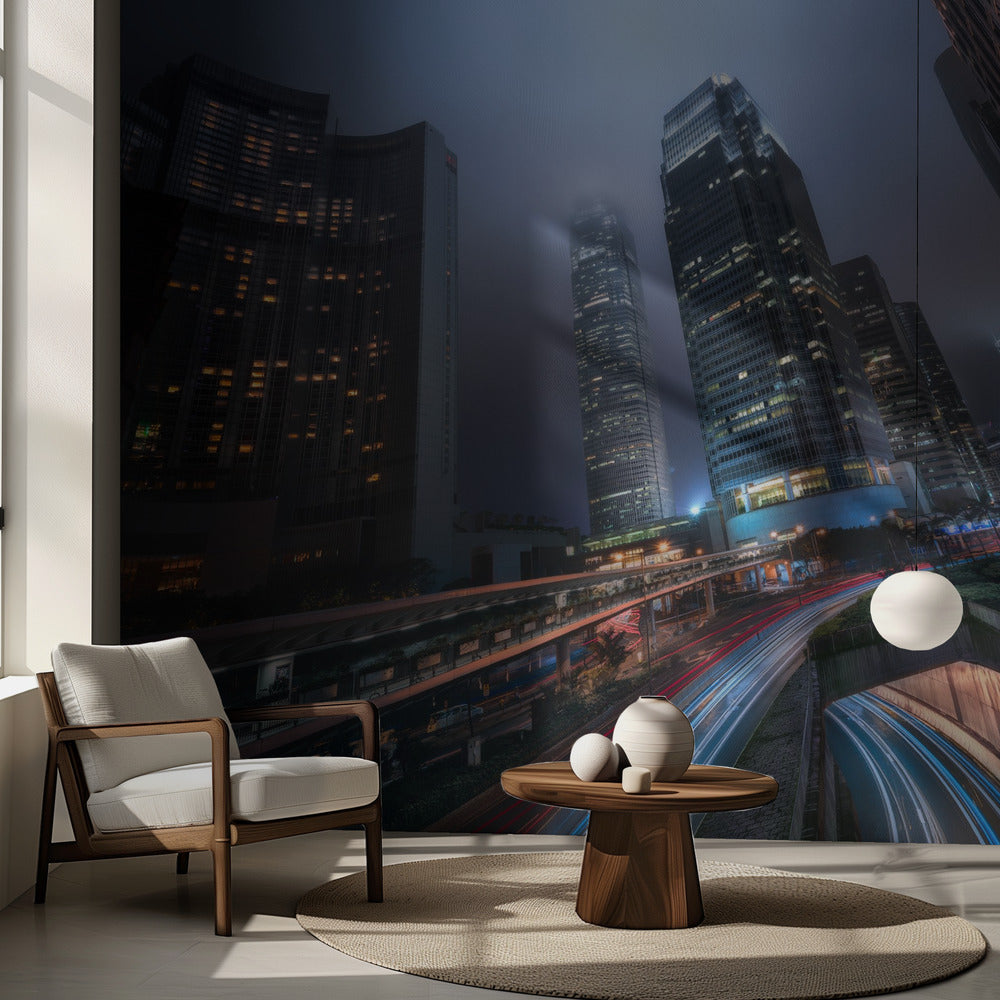 Luci della città di Hong Kong | Carta da Parati Fotografica