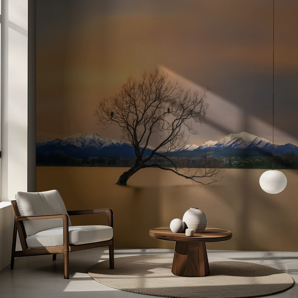 Morgengløden over Wanaka-søen | Fototapeter