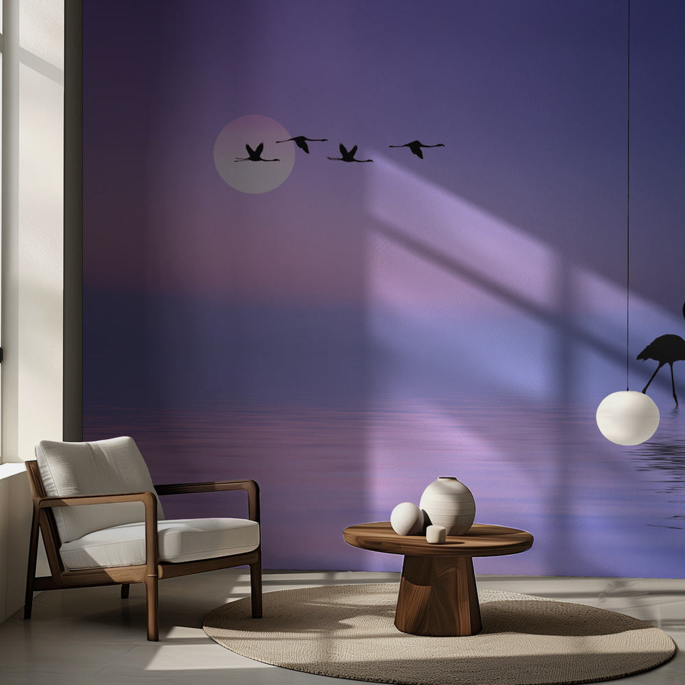 Lentävä flamingo | Valokuvatapetit